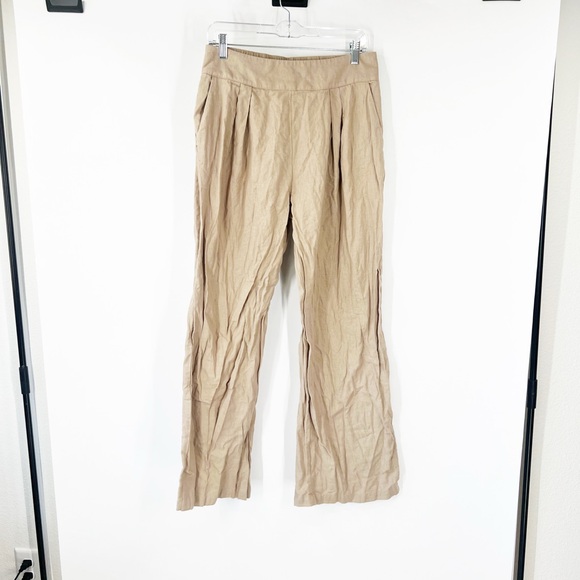 Abercrombie & Fitch Pants - Abercrombie & Fitch Pleated Pull-On Wide Leg Pants Linen Blend LONG
